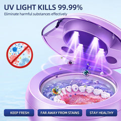 Four cleaning modes for aligners and mouth guards