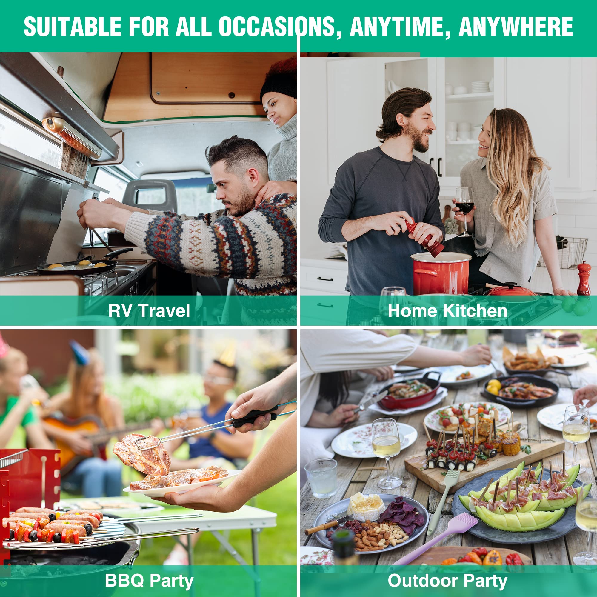 HAUSHOF basting brush set with colors and sizes