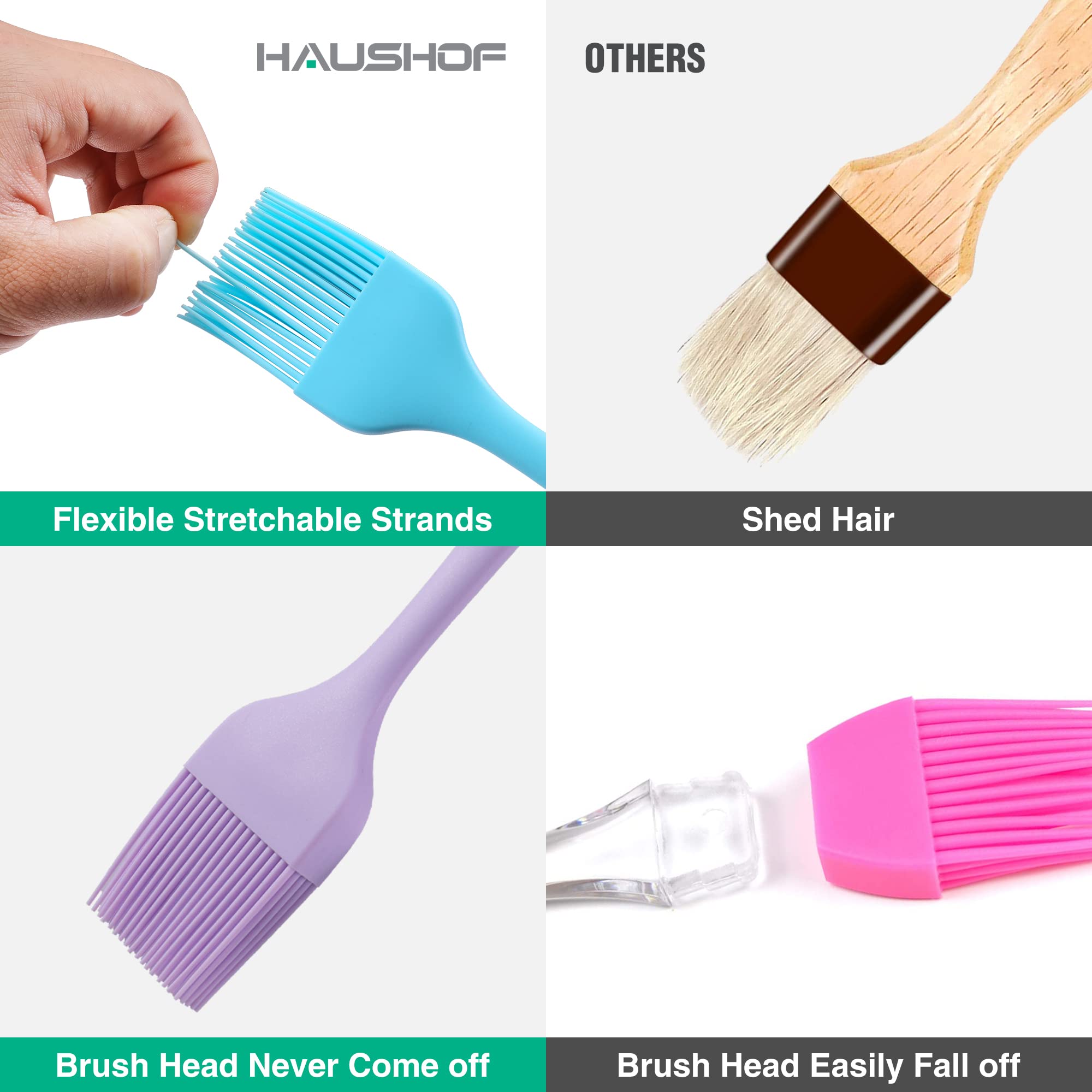 HAUSHOF silicone pastry brush green color