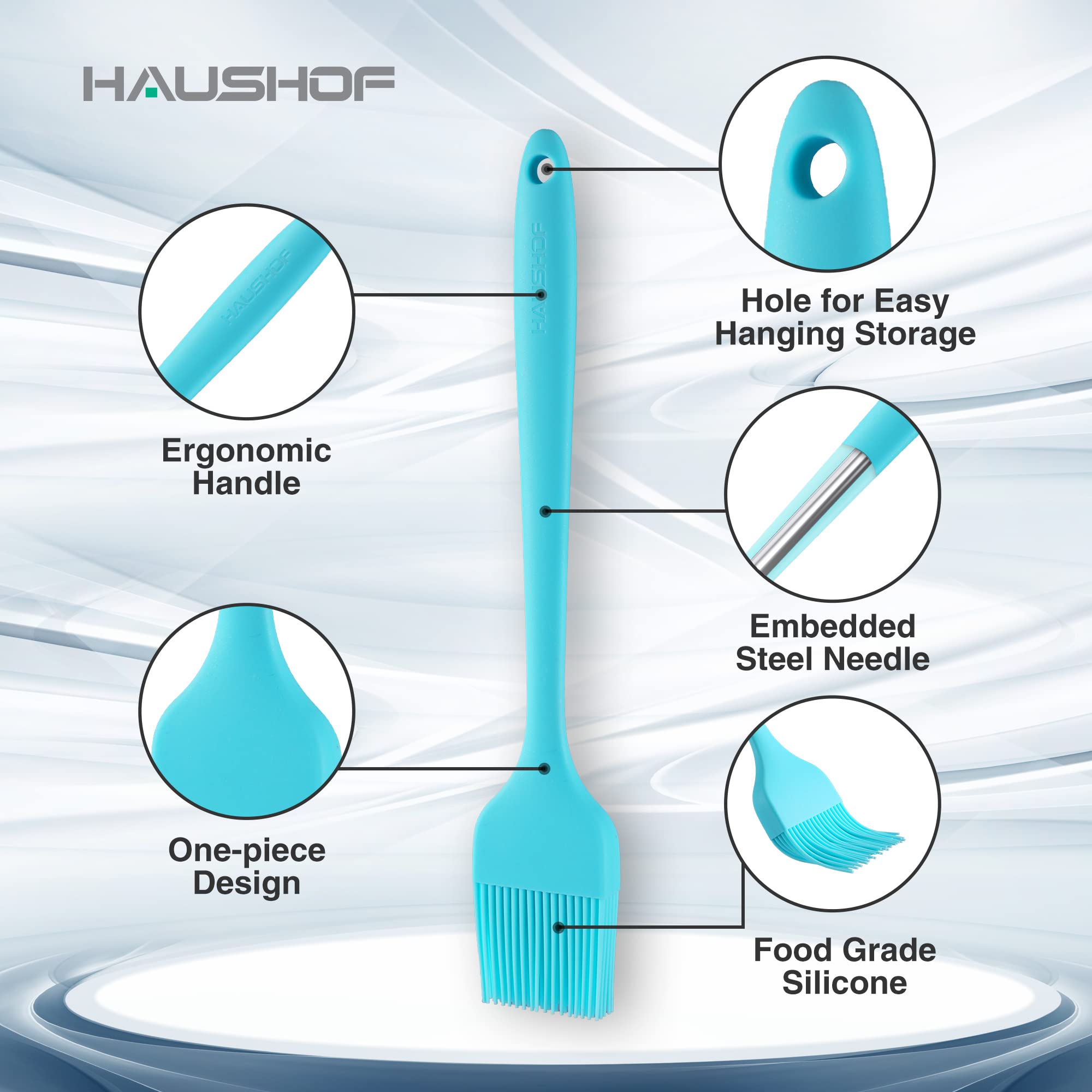 HAUSHOF silicone pastry brush purple color