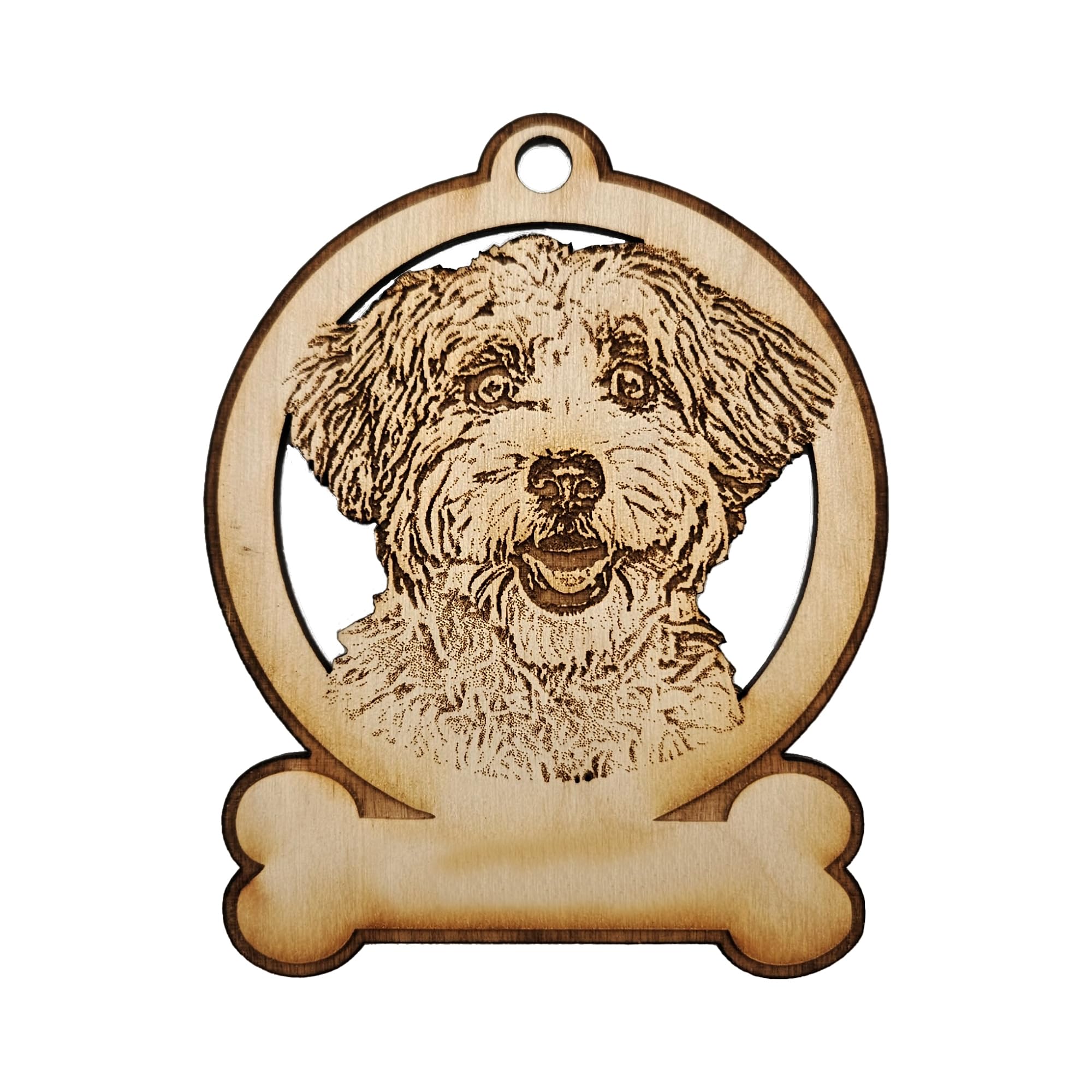 Havanese ornament wooden keepsake for Christmas tree