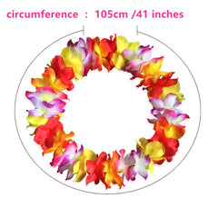 Hawaiian Leis pink 41 inch length close up