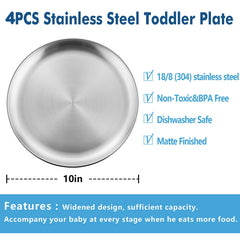 10x10x0.6 inch stainless steel kid plates