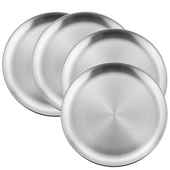 HaWare 4-Piece 18/8 stainless steel plates for kids