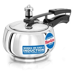 Hawkins Contura Inner Lid Pressure Cooker SSC15 1.5 L silver side view