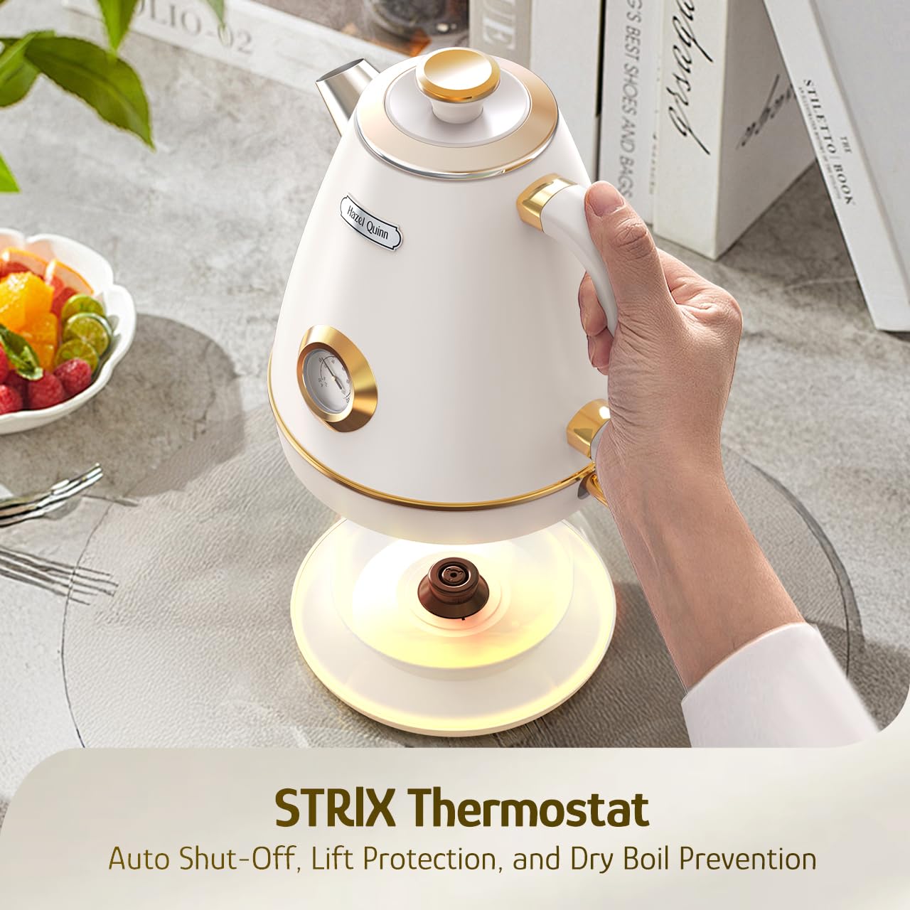 360-degree swivel base for cordless operation
