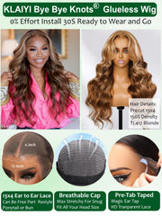 hd lace front 13x4 ombre honey blonde detail