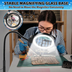 HD magnifying lamp with 72 LEDs adjustable brightness