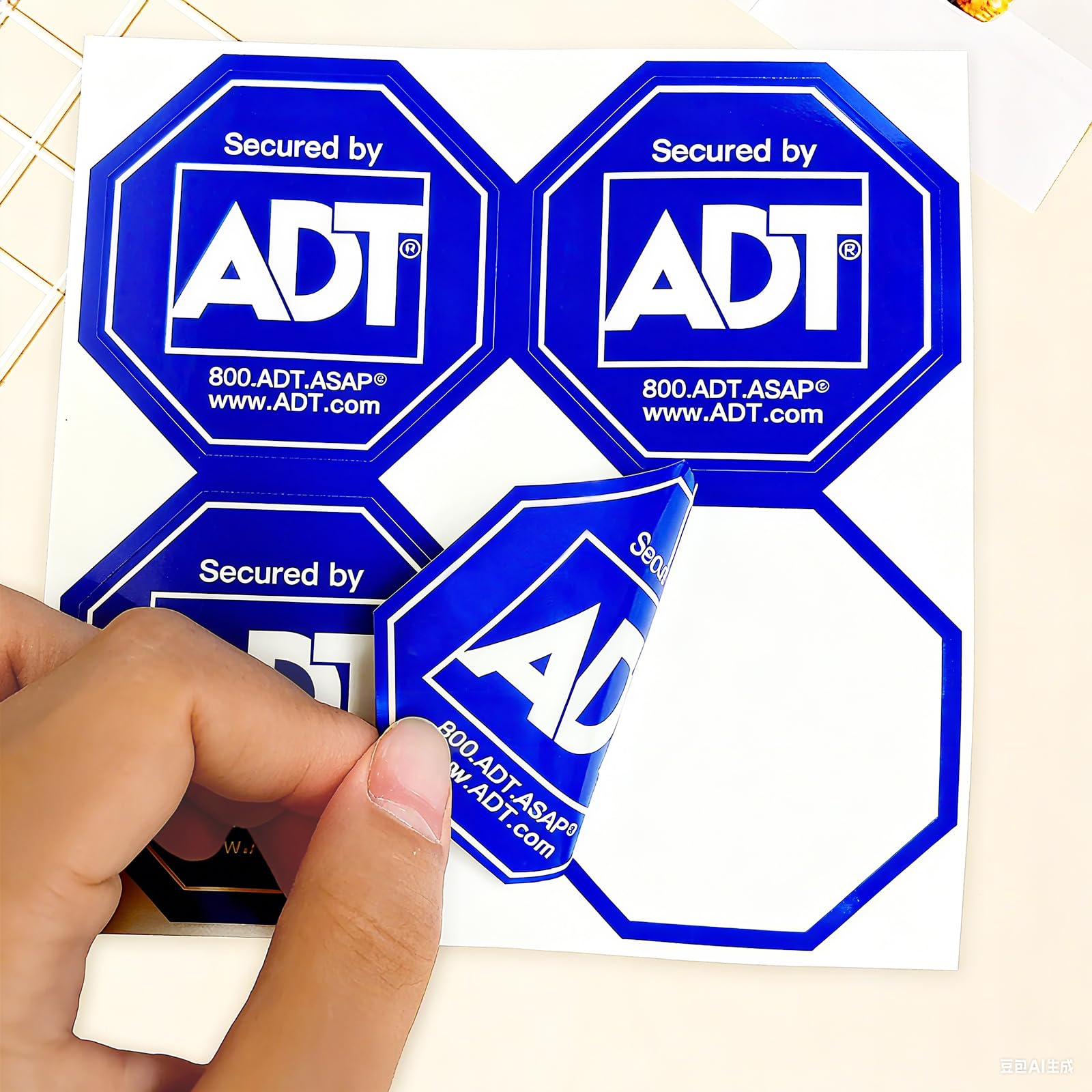 HD printed ADT signs suitable for entry points