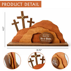 Handcrafted layered wood design in natural tones