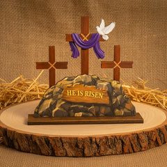 He is Risen Wooden Christian Gifts for Easter display