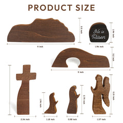 Easter Resurrection Scene cross empty tomb wood decor profile