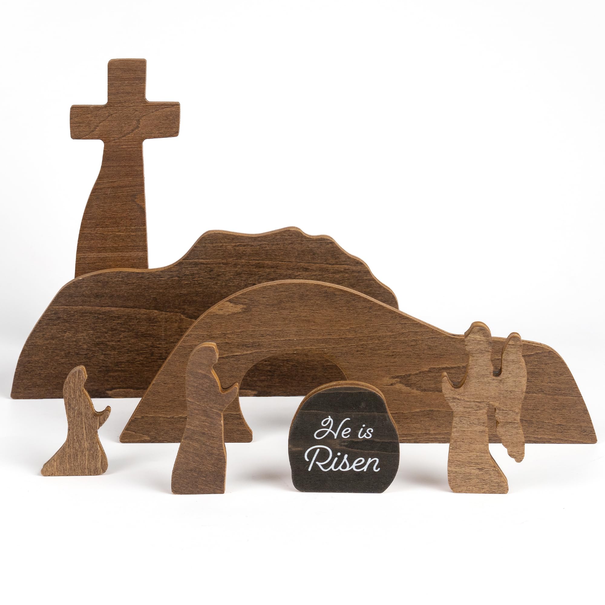 Home church Easter decor wooden scene decorations