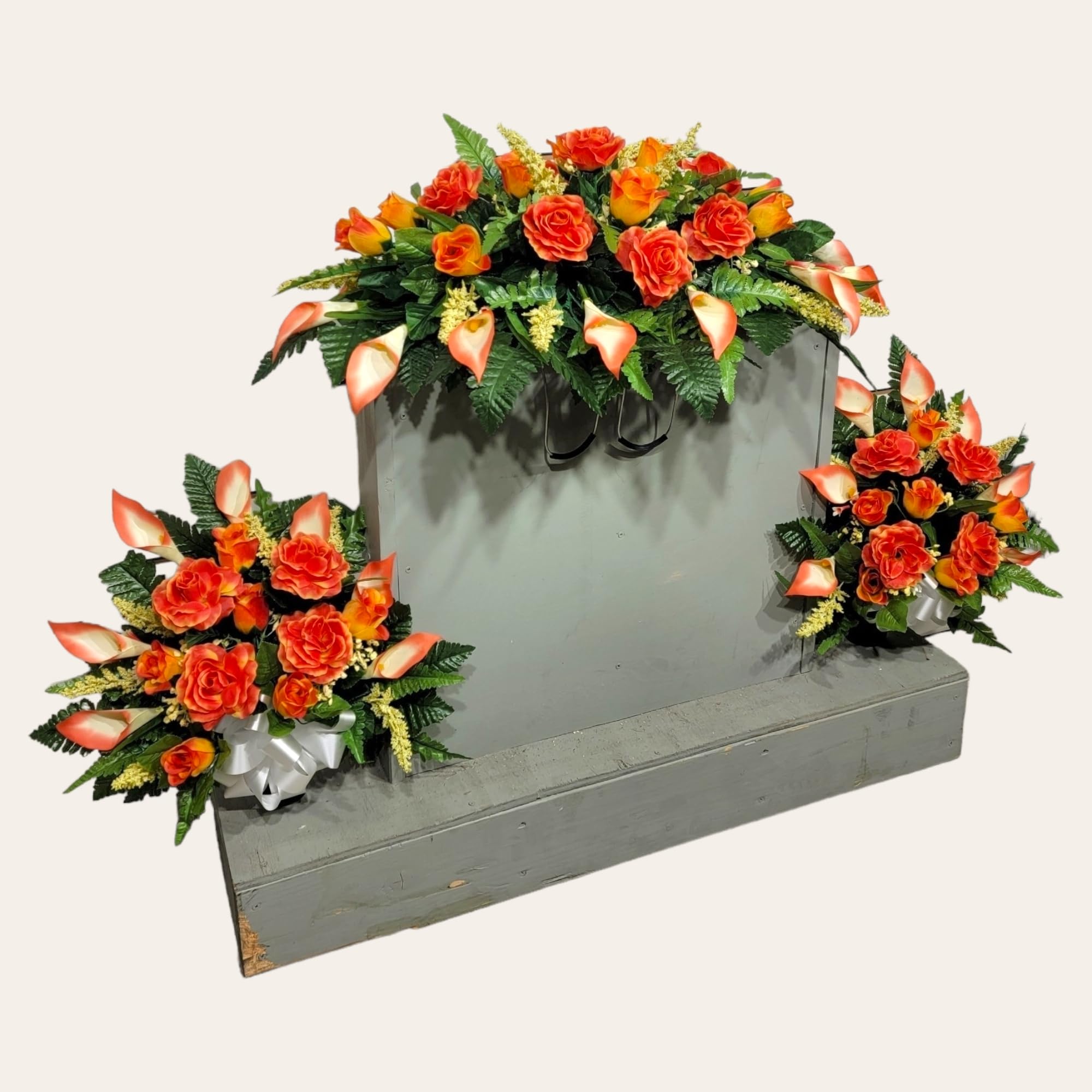 headstone saddle with four-legged metal frame