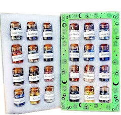12 crystal gemstone bottles in gift box