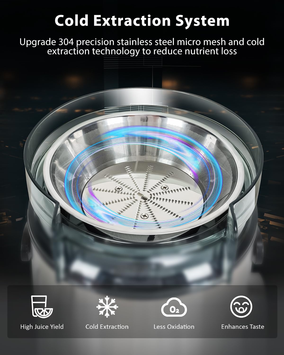 Healnitor 3 inch wide extra large chute juicer