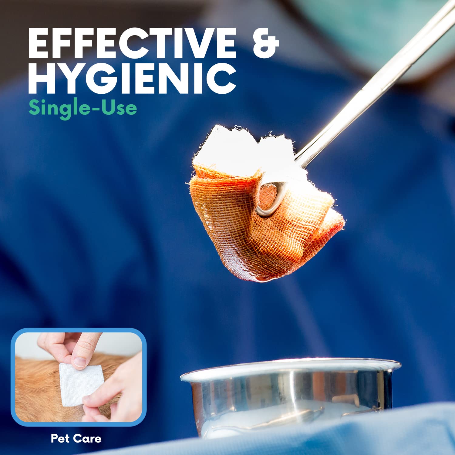 Soft pliable rayon poly gauze pads non-adherent lint-free
