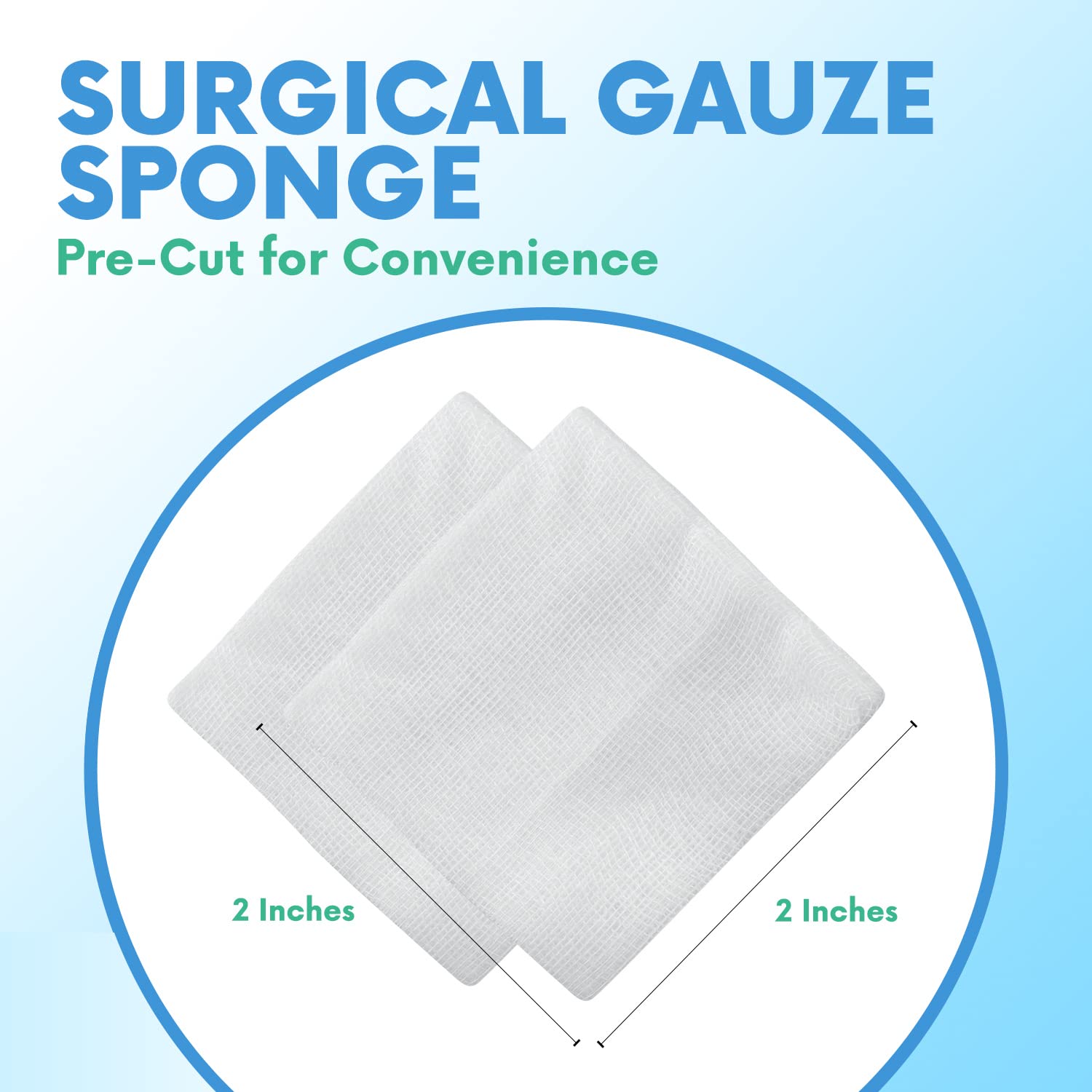 Hospitol grade HEALQU gauze with no exposed raw edges for safer use