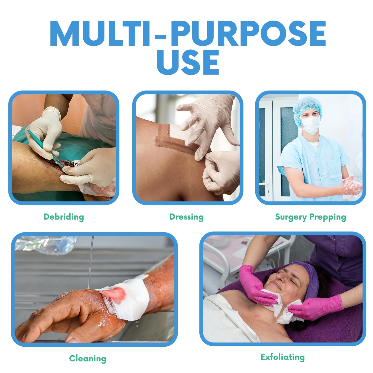 HEALQU soft non-stick gauze pads gentle on skin
