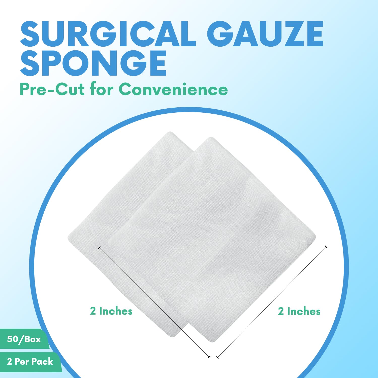HEALQU wound care gauze pads for medical use