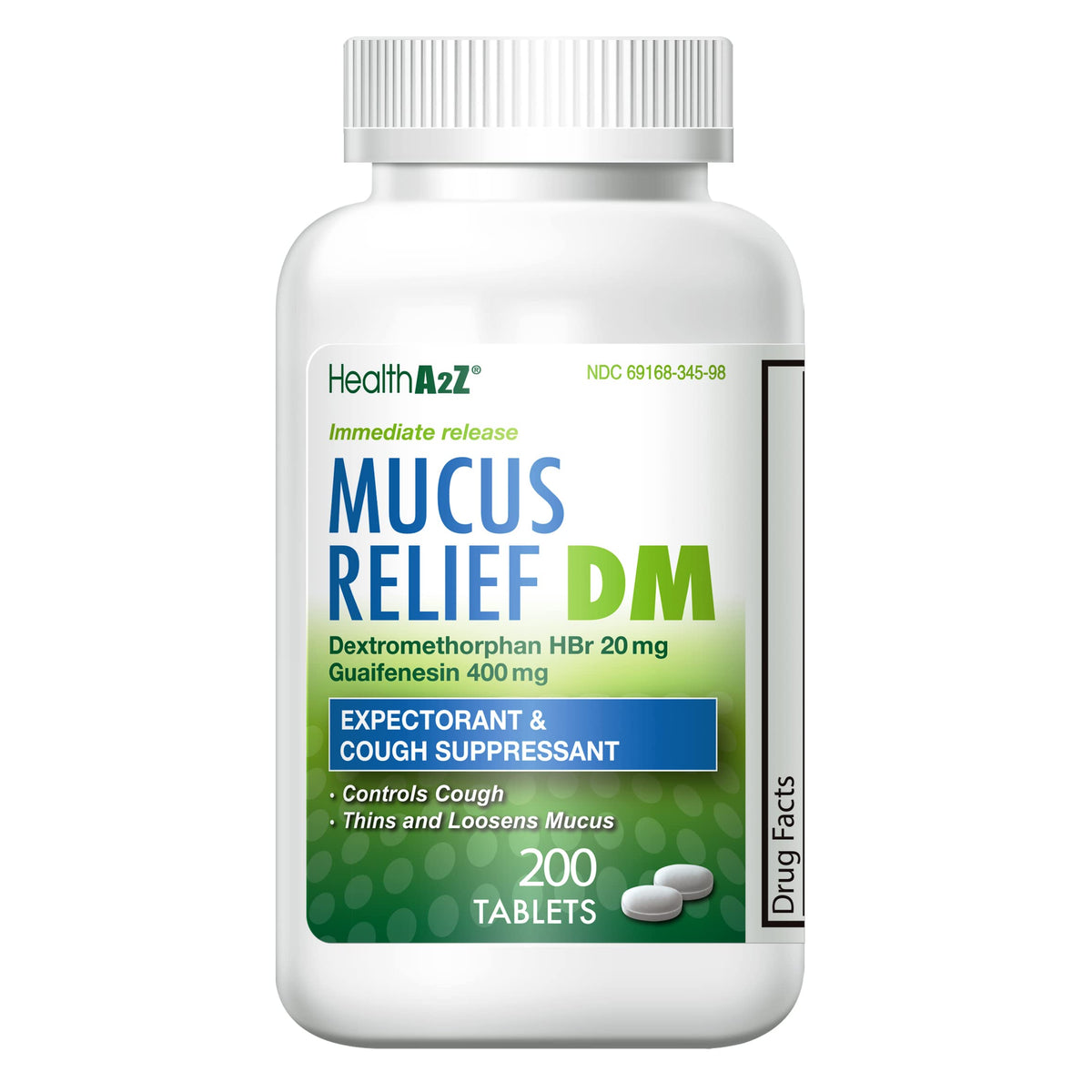 HealthA2Z Mucus Relief DM bottle 200 count