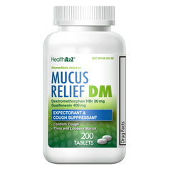 HealthA2Z Mucus Relief DM bottle 200 count