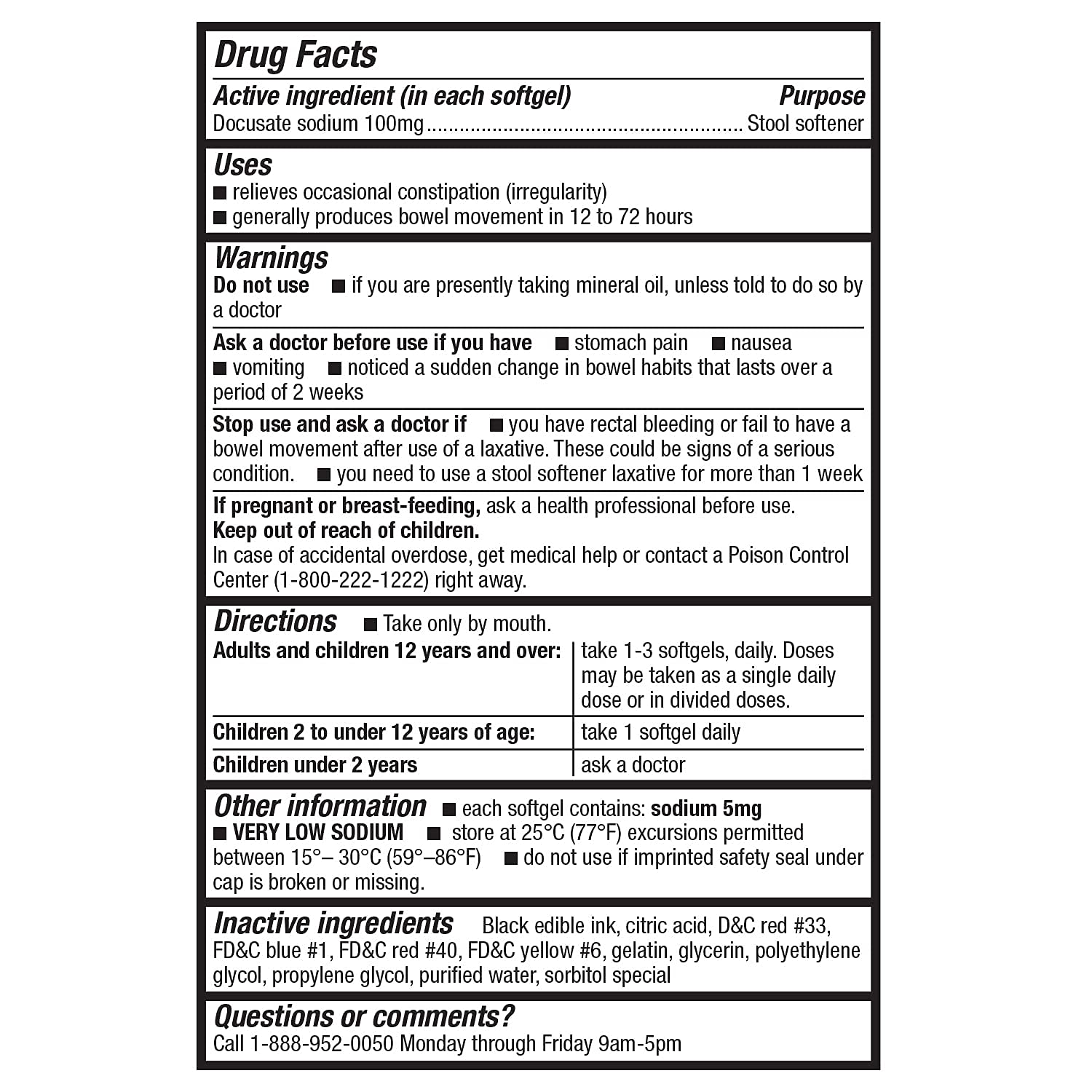 Adults and 12+ dosing HealthA2Z Stool Softener