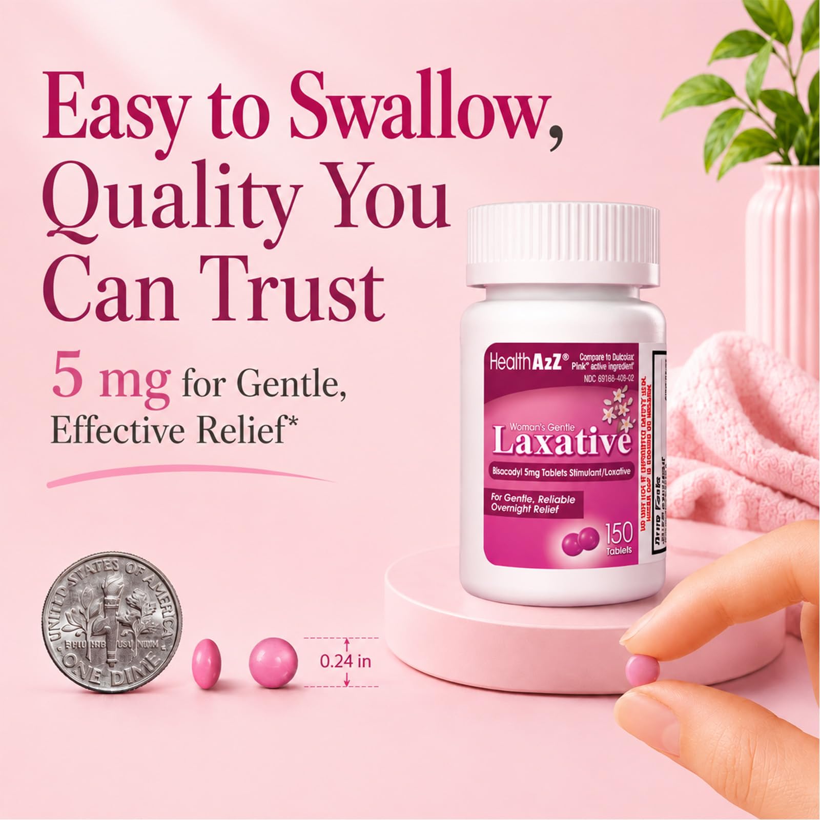 Bisacodyl stimulant laxative HealthA2Z product image