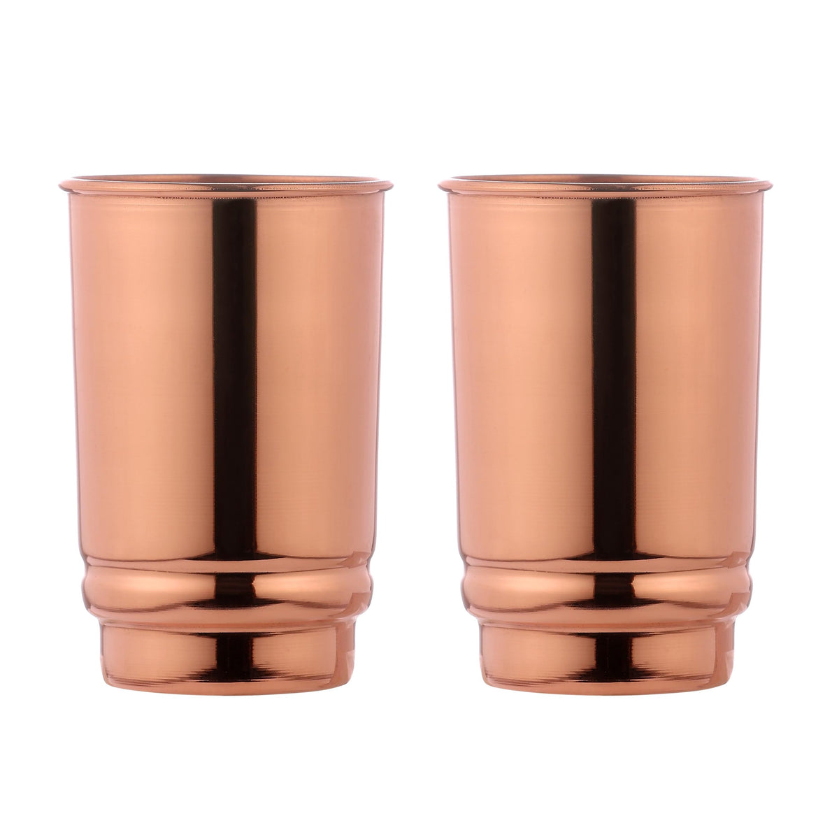 HealthGoodsIn copper tumbler set 2 glossy finish 11.83 oz