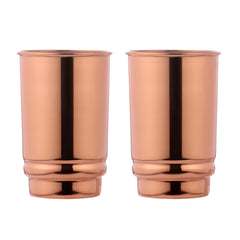 HealthGoodsIn copper tumbler set 2 glossy finish 11.83 oz