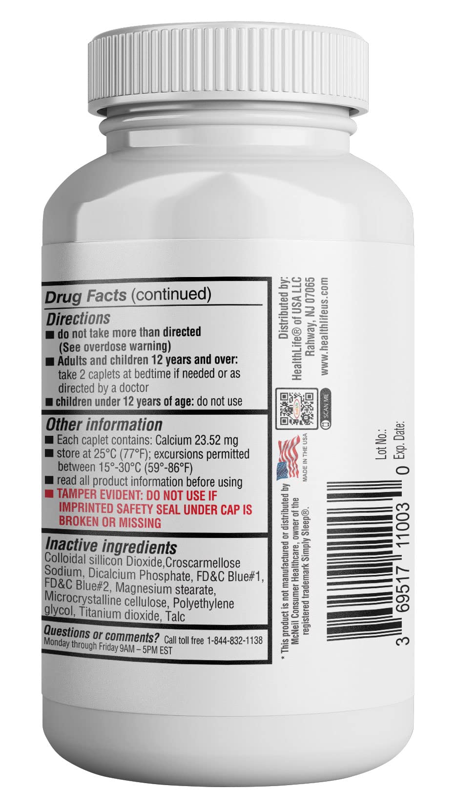 HealthLife Sleep Aid 300 count value pack image