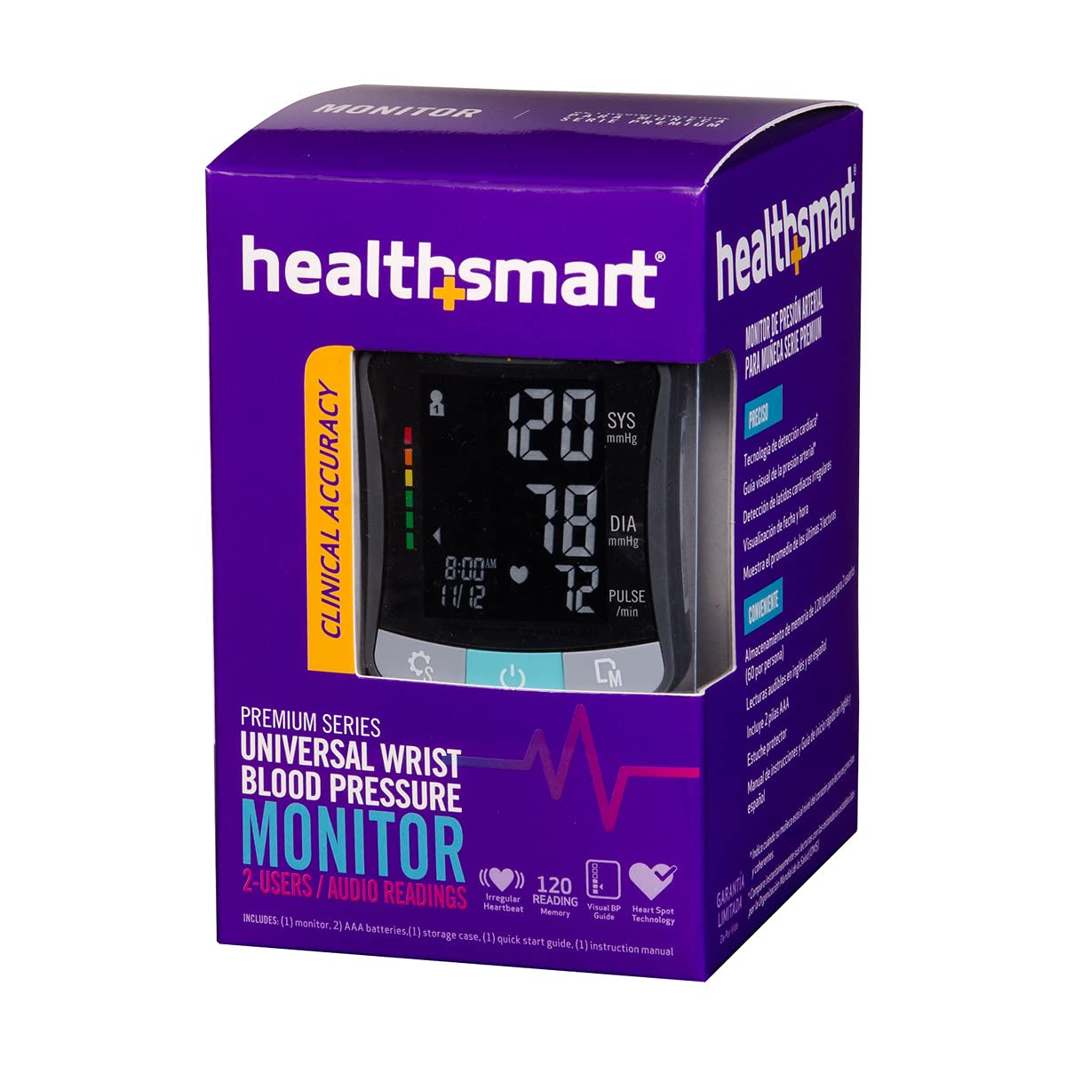 Oral readout in English or Spanish