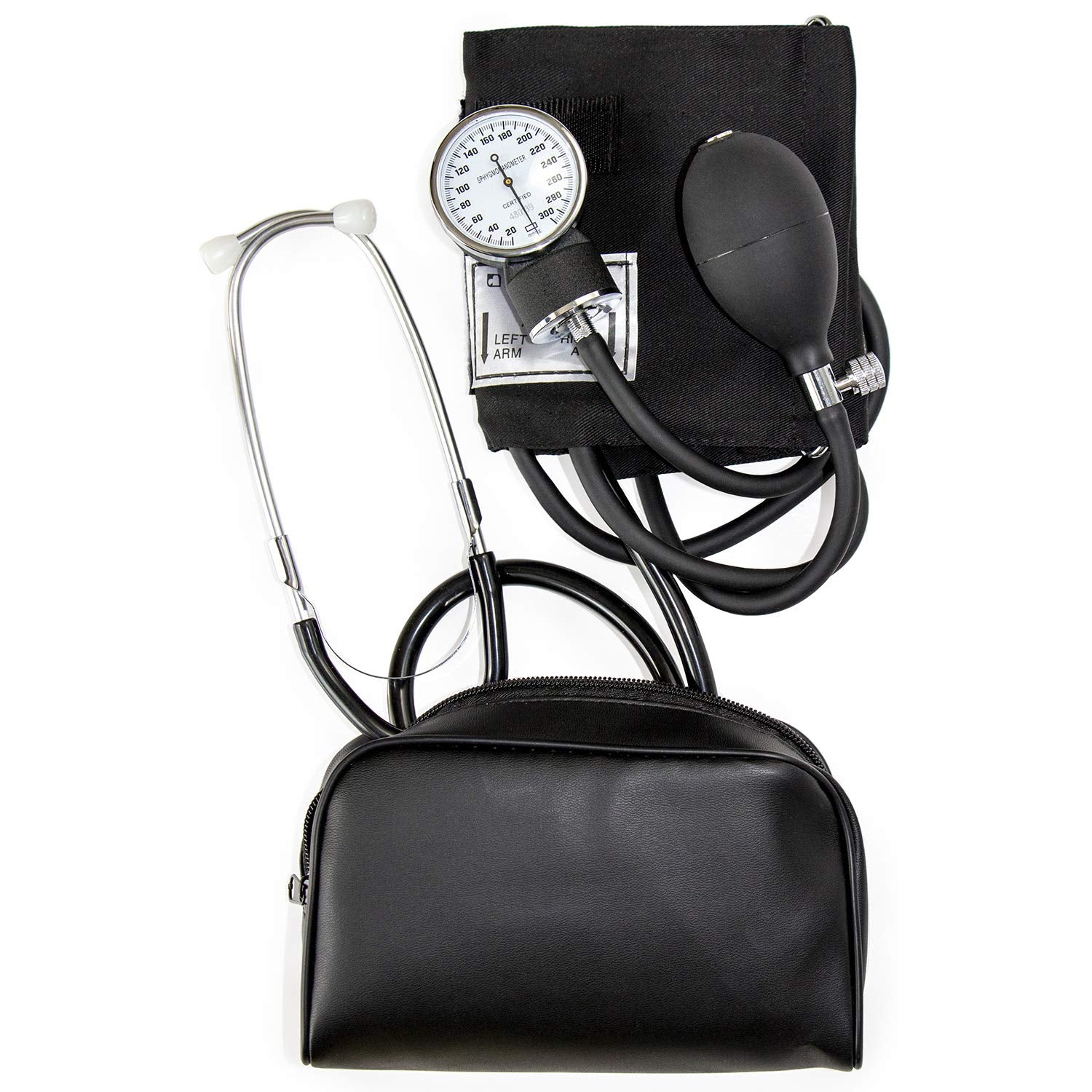 HealthSmart manual blood pressure monitor nylon cuff with case
