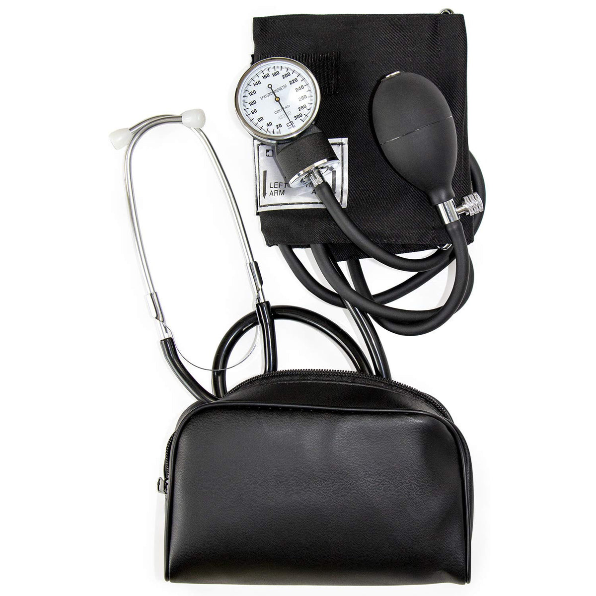 HealthSmart manual blood pressure monitor nylon cuff with case