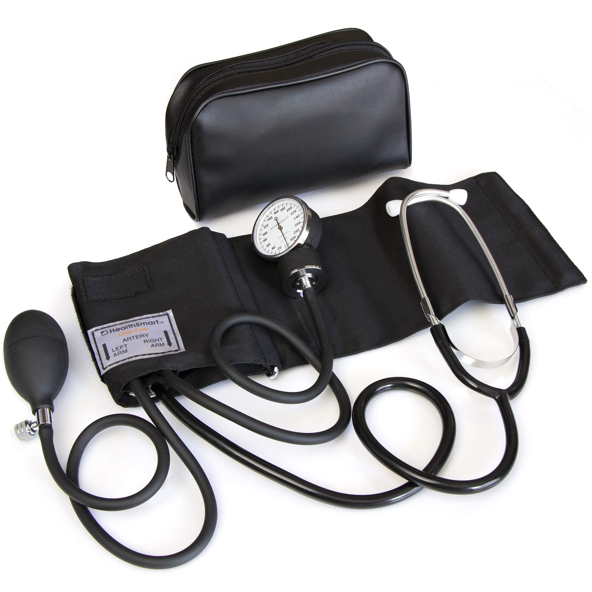 HealthSmart portable manual BP monitor components and case