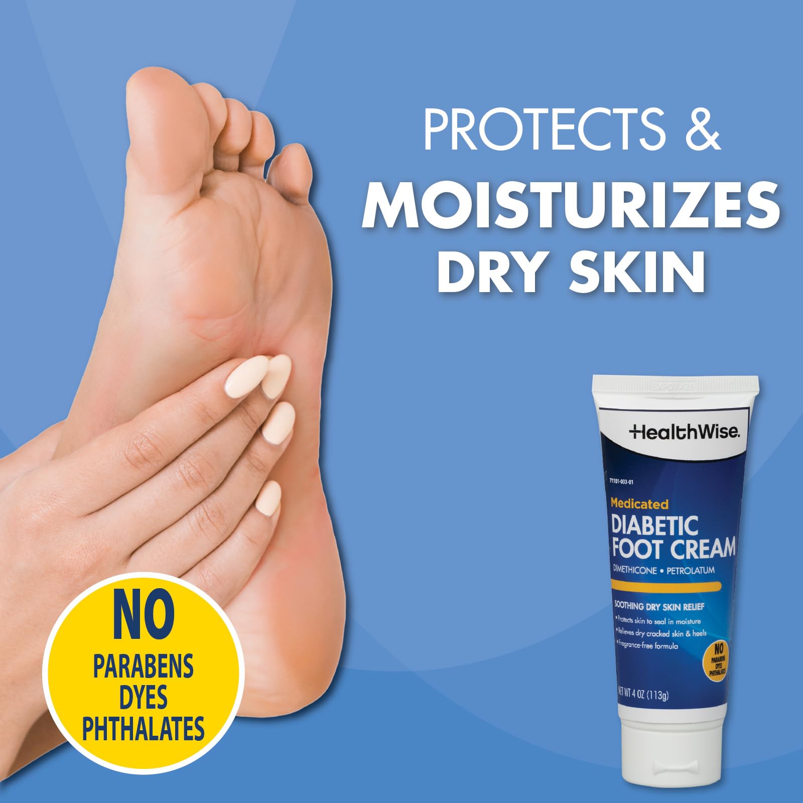 HealthWise Diabetic Foot Cream 4 oz packaging