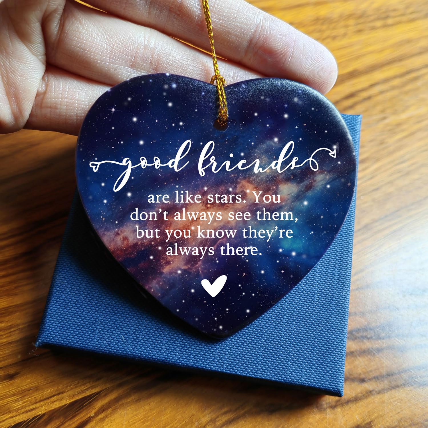 Heart gifts ornament for best friend display