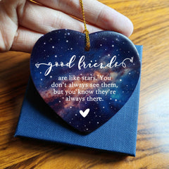 Heart gifts ornament for best friend display