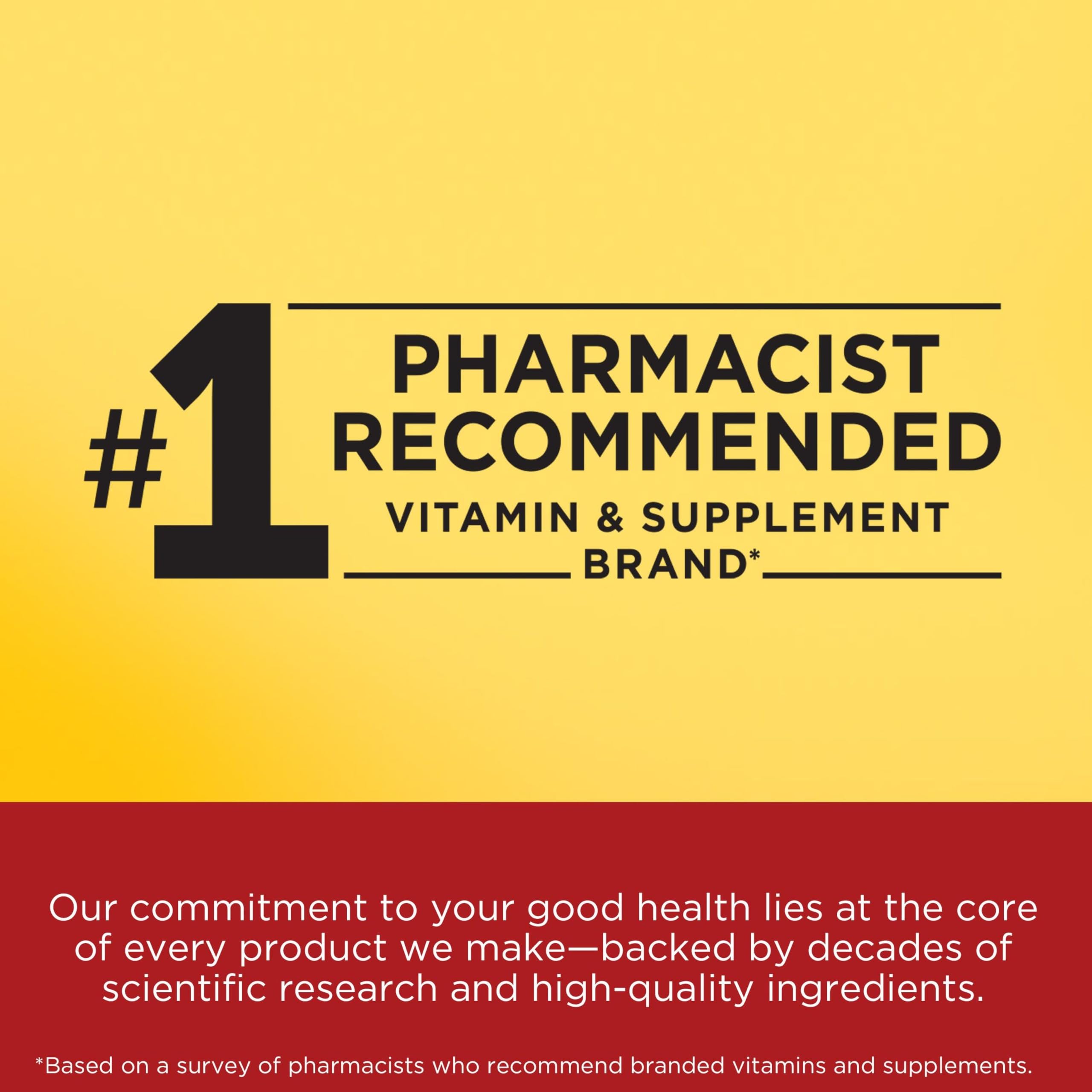 Pharmacist recommended Nature Made brand packaging