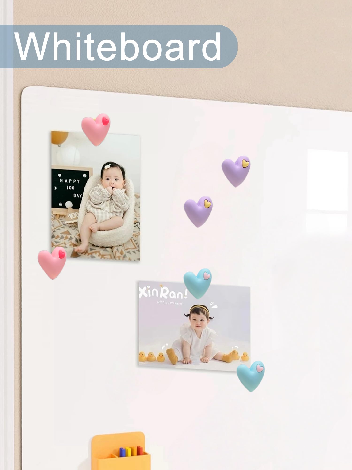 Purple heart magnet for office whiteboards and desks