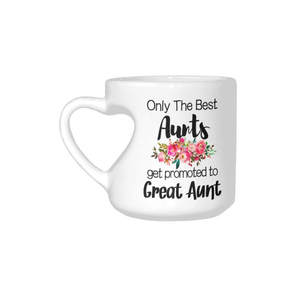 Heart shaped handle coffee mug 10.3 oz white ceramic
