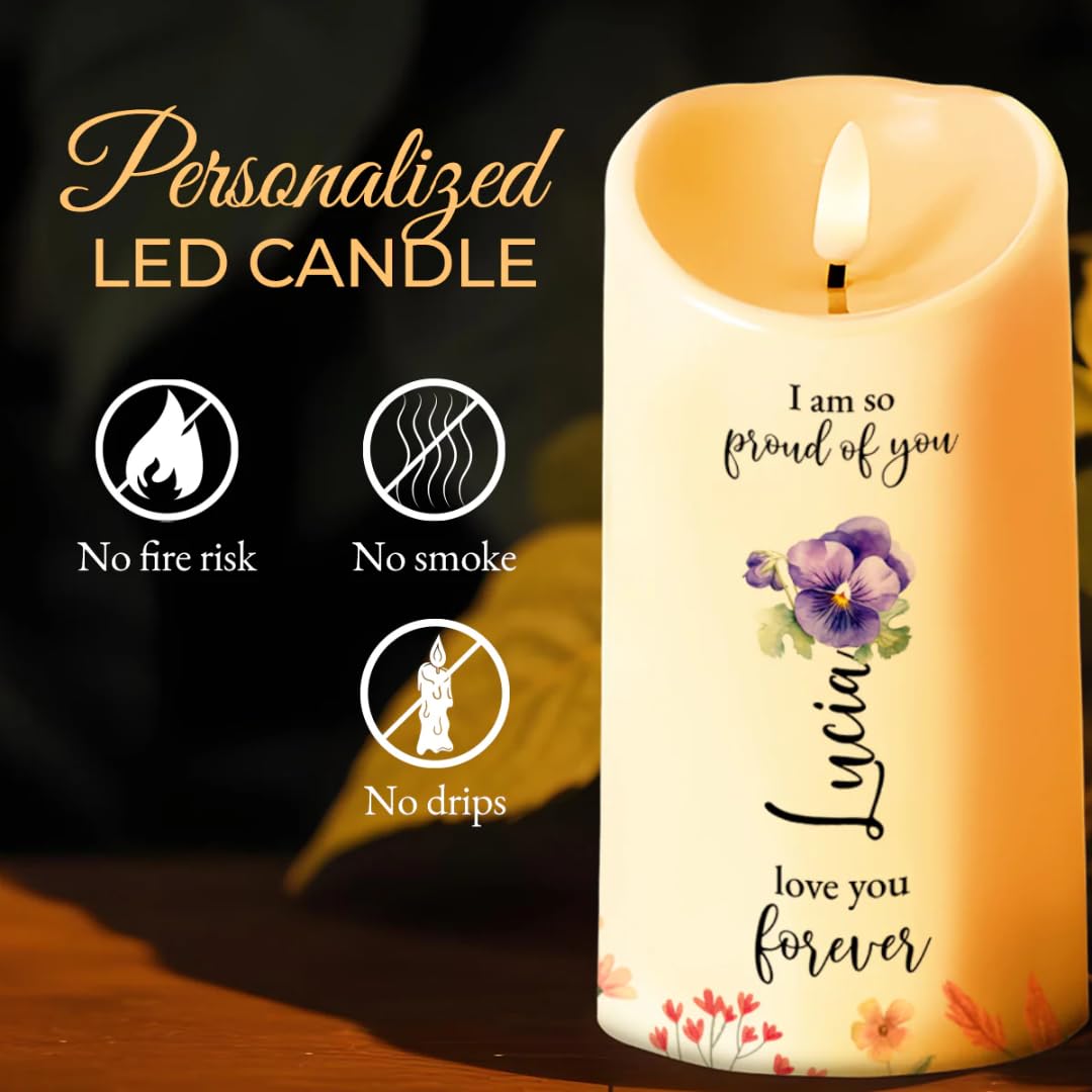 Heartfelt gift for granddaughter led candle