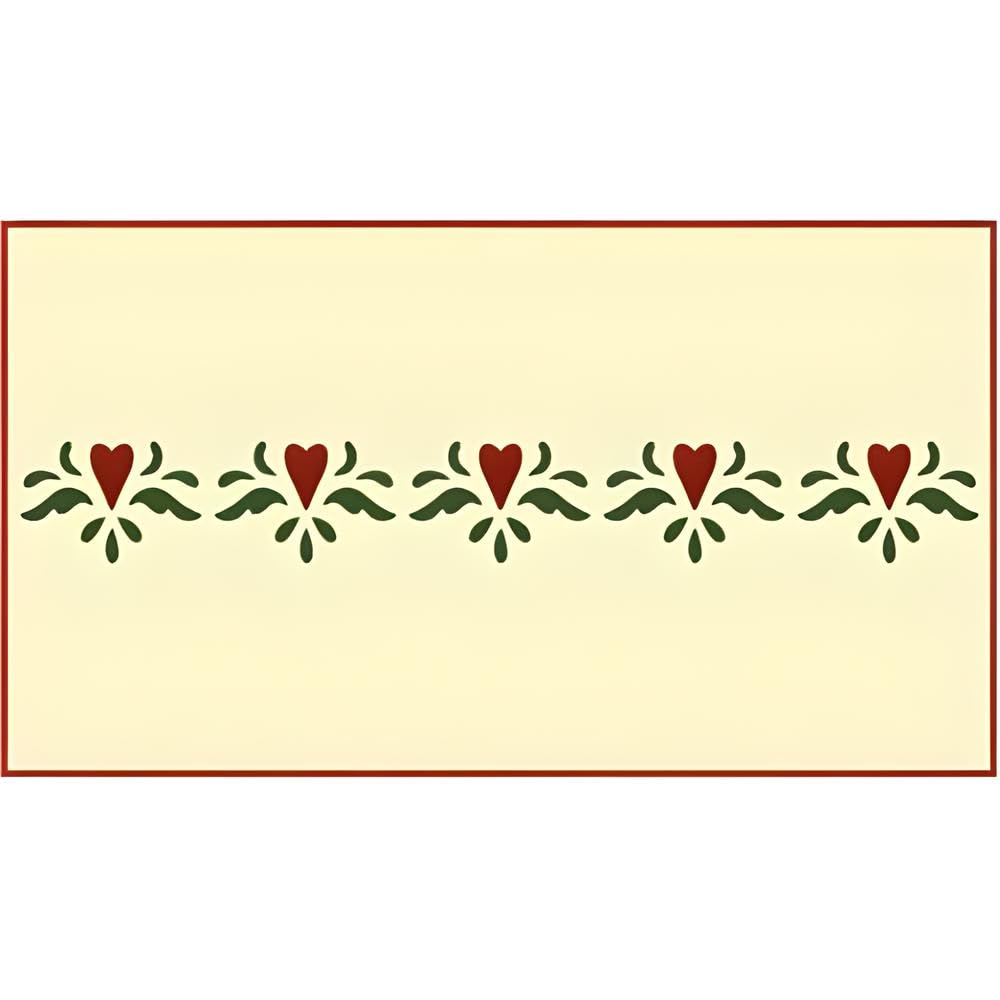 Reusable 10 mil Mylar heart border stencil