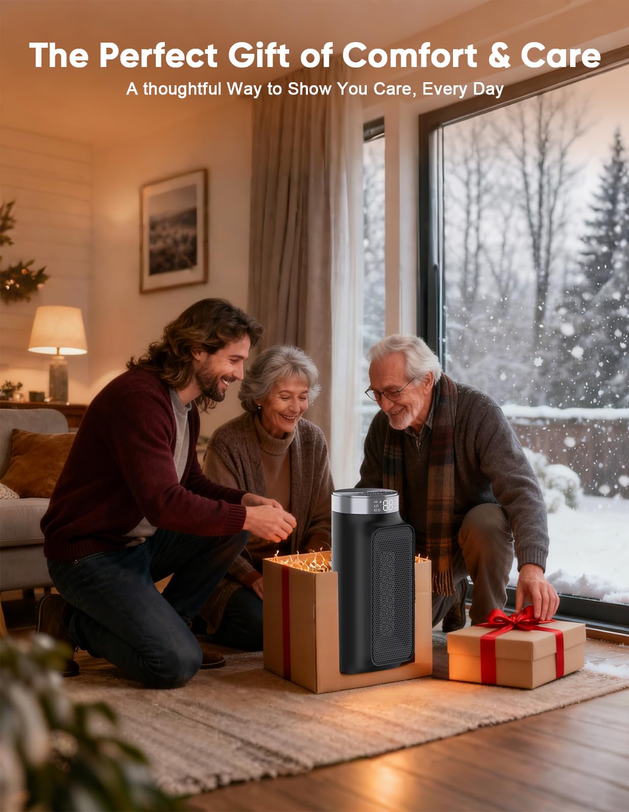 Room heater for rapid warmth and cooling