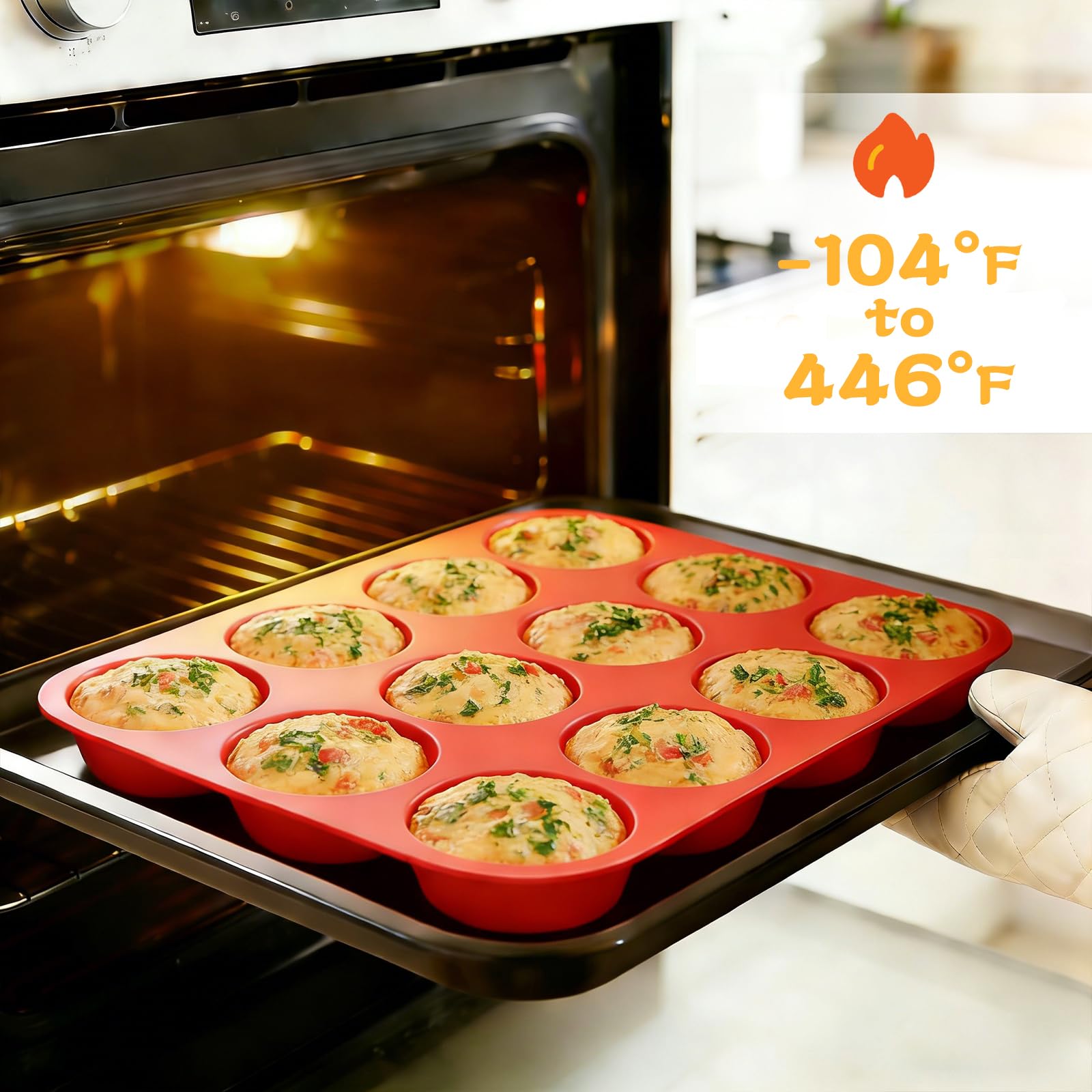 silicone pan heat range from -104 to 446 Fahrenheit