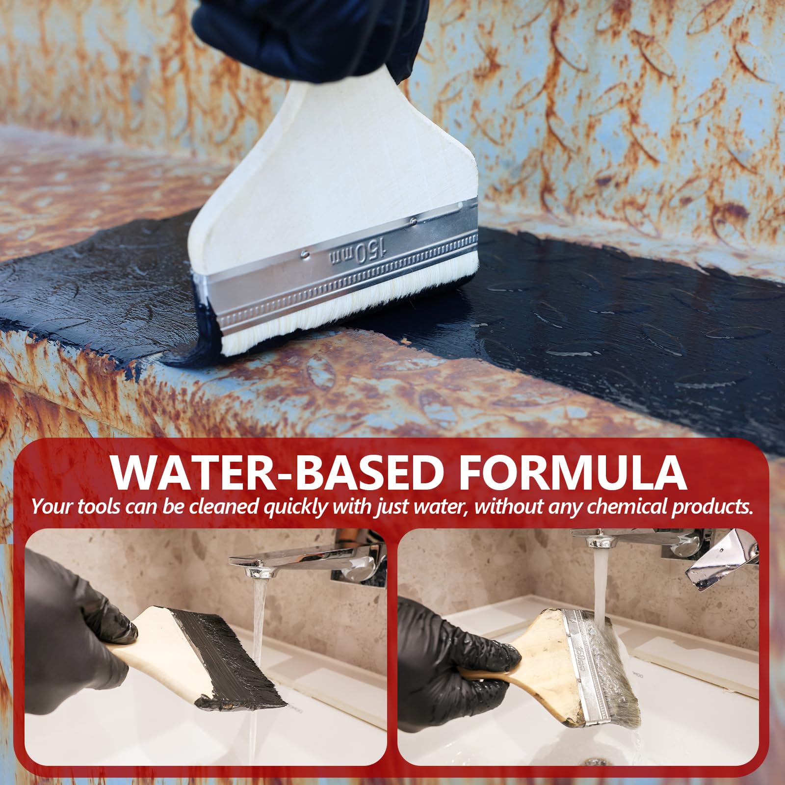 Two-layer application guidance for rust protection