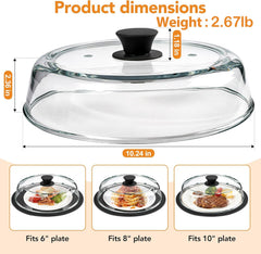 BPA-free microwave cover made of glass and silicone