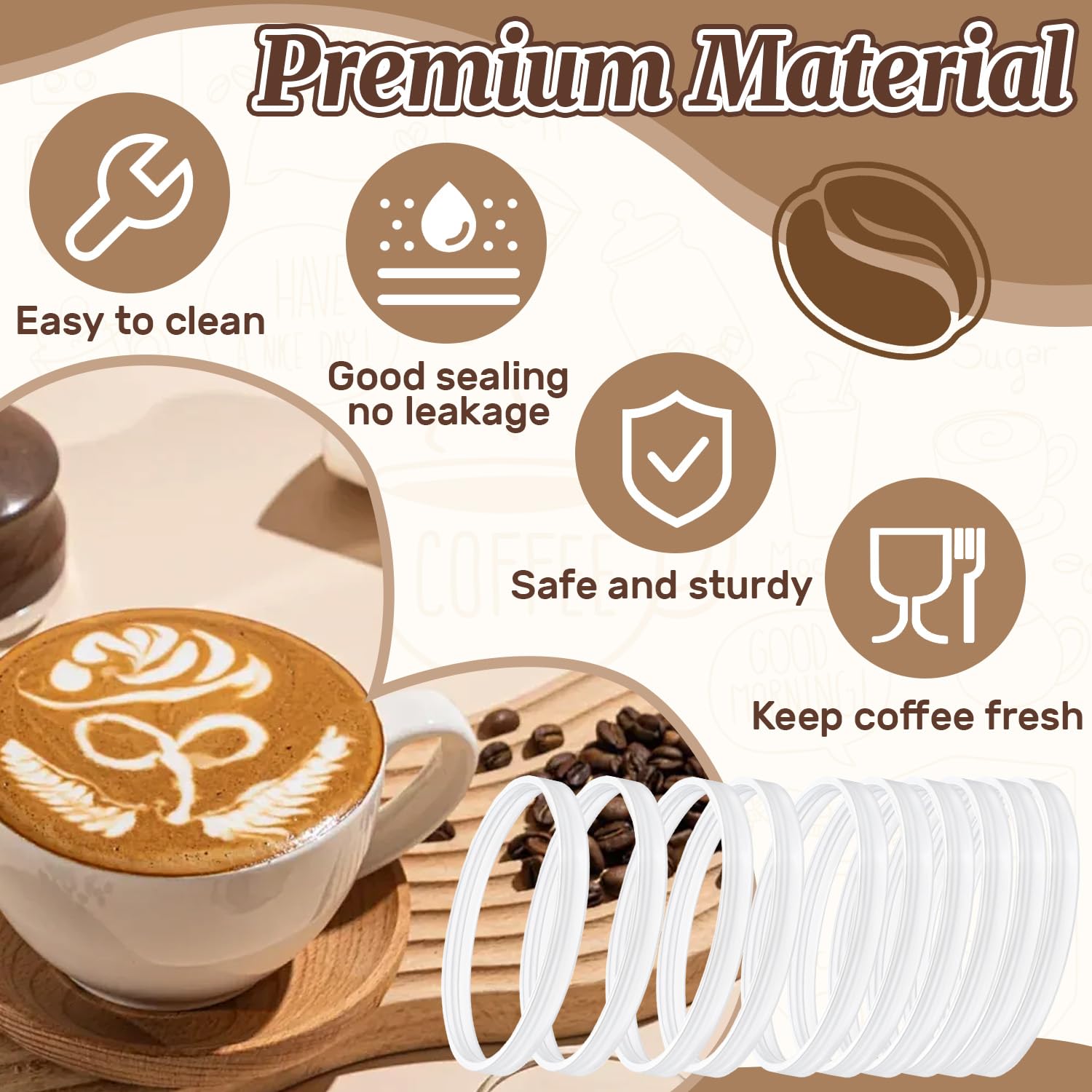 Heat resistant silicone gasket for Keurig
