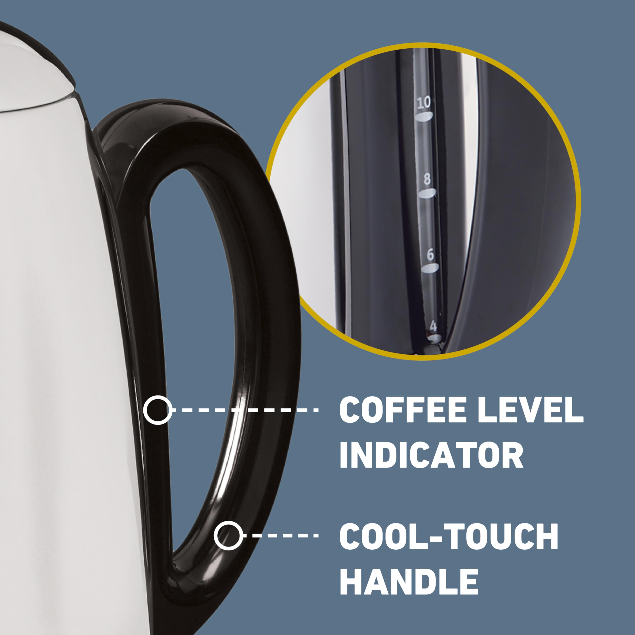 Heat-resistant handle and base on West Bend percolator