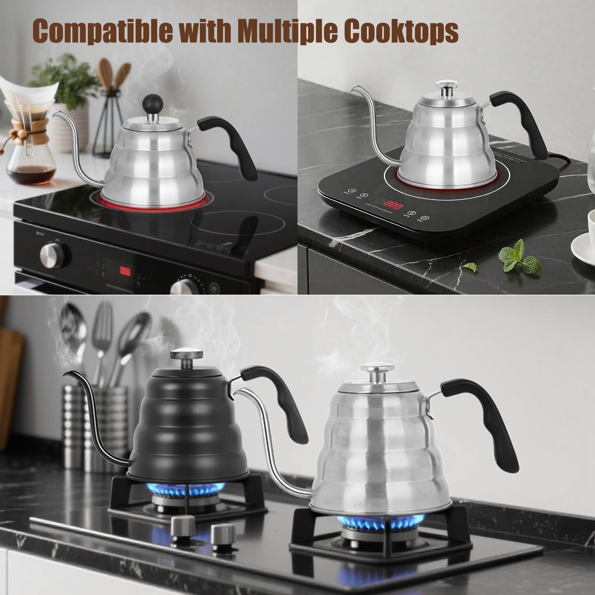 Heat resistant phenolic handle on stovetop kettle